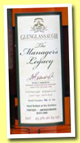 Glenglassaugh 1986/2010 'The Manager's Legacy' (45.3%, OB, Dod Cameron, refill sherry butt, 500 bottles)